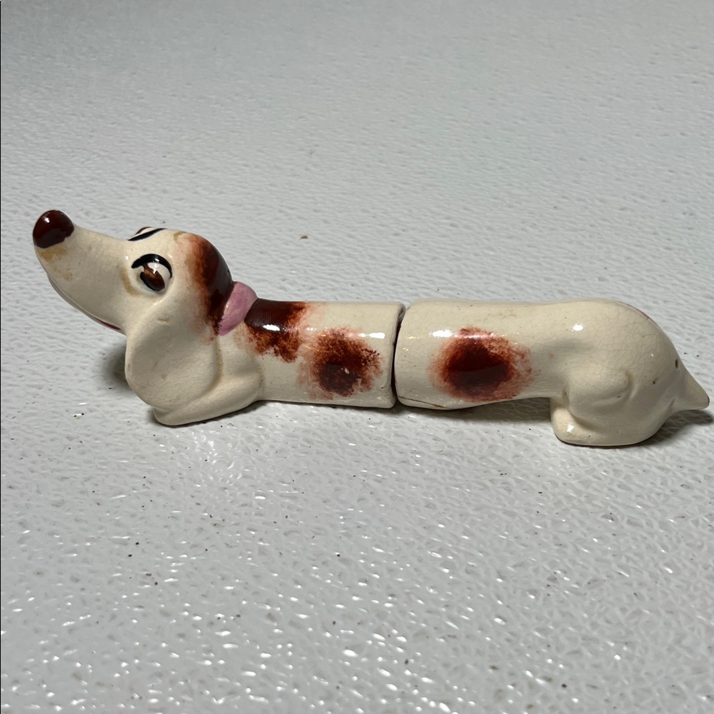 Vintage Ceramic Dachshund Salt and Pepper Shakers RARE